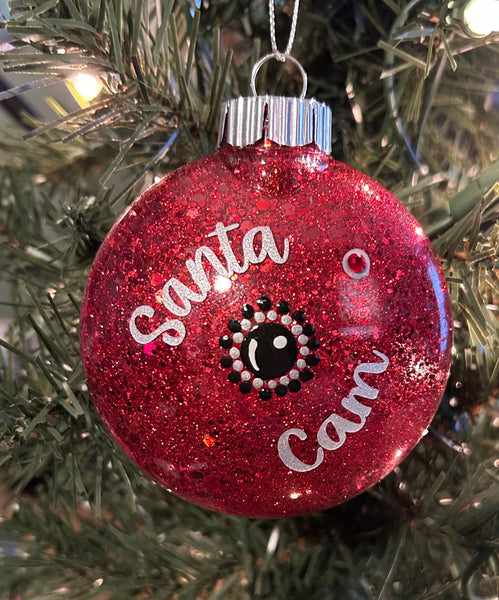 Santa Cam Hand Painted ornament