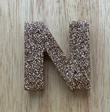 N - Glitter Initial Keychain