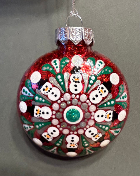 Hand Painted Snowman Ornament