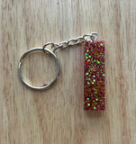 I - Glitter Initial Keychain