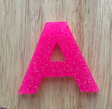 A - Glitter Initial Keychain