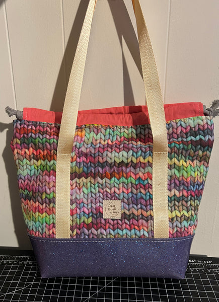 PREORDER Knitting Drawstring Medium Tote/Project bag