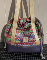 PREORDER Knitting Drawstring Medium Tote/Project bag