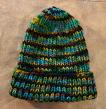 Hand Knit 100% Wool Hat - Large Adult