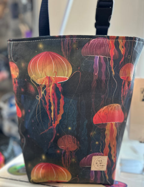 Orange and Navy Jellyfish Carbage Bag