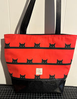 PREORDER Redand Black Cat Medium Tote Bag