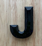 J - Glitter Initial Keychain