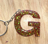 G - Glitter Initial Keychain