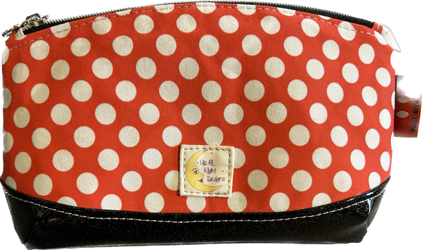 Red and White Polka Dot Toiletry Bag