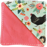 Floral Chickens Corner Bookmark