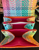 Rainbow Plaid Mini Clutch Wallet