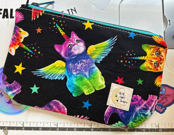 Rainbow Kittycorn Large Zipper pouch