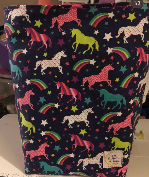 Pastel Rainbow Unicorn Carbage Bag