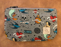 Knitting Mermaid Large Zipper Pouch