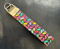 Multi color knit key fob