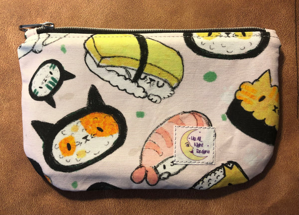 PREORDER Sushi Cats Large Zipper Pouch