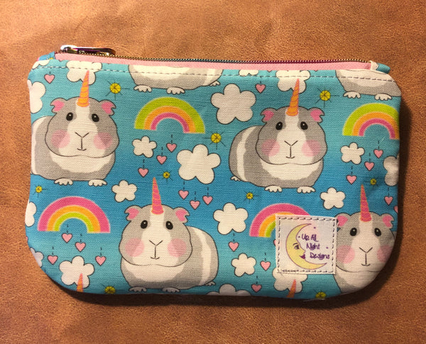 PREORDER Guinea Pig Unicorn Large zipper pouch