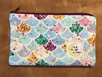 Glitter Mermaid Scales Zipper Pouch