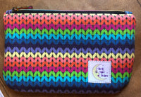 PREORDER Rainbow Knit Large zipper pouch