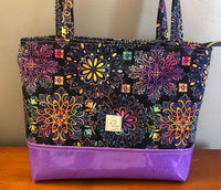 Rainbow Floral Medallions Project Bag